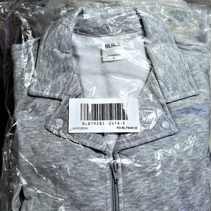 NEW BLAIR GRAY SWEATSHIRT ZIPPER FRONT SIZE SMALL